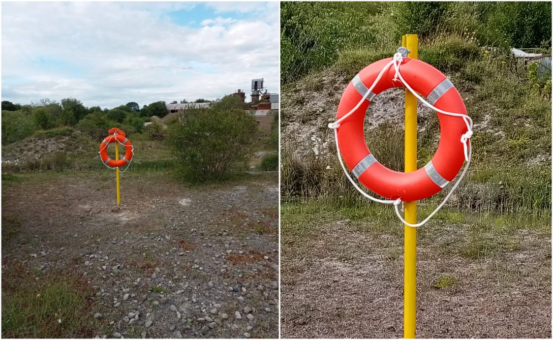 Life rings at Navan Quarry