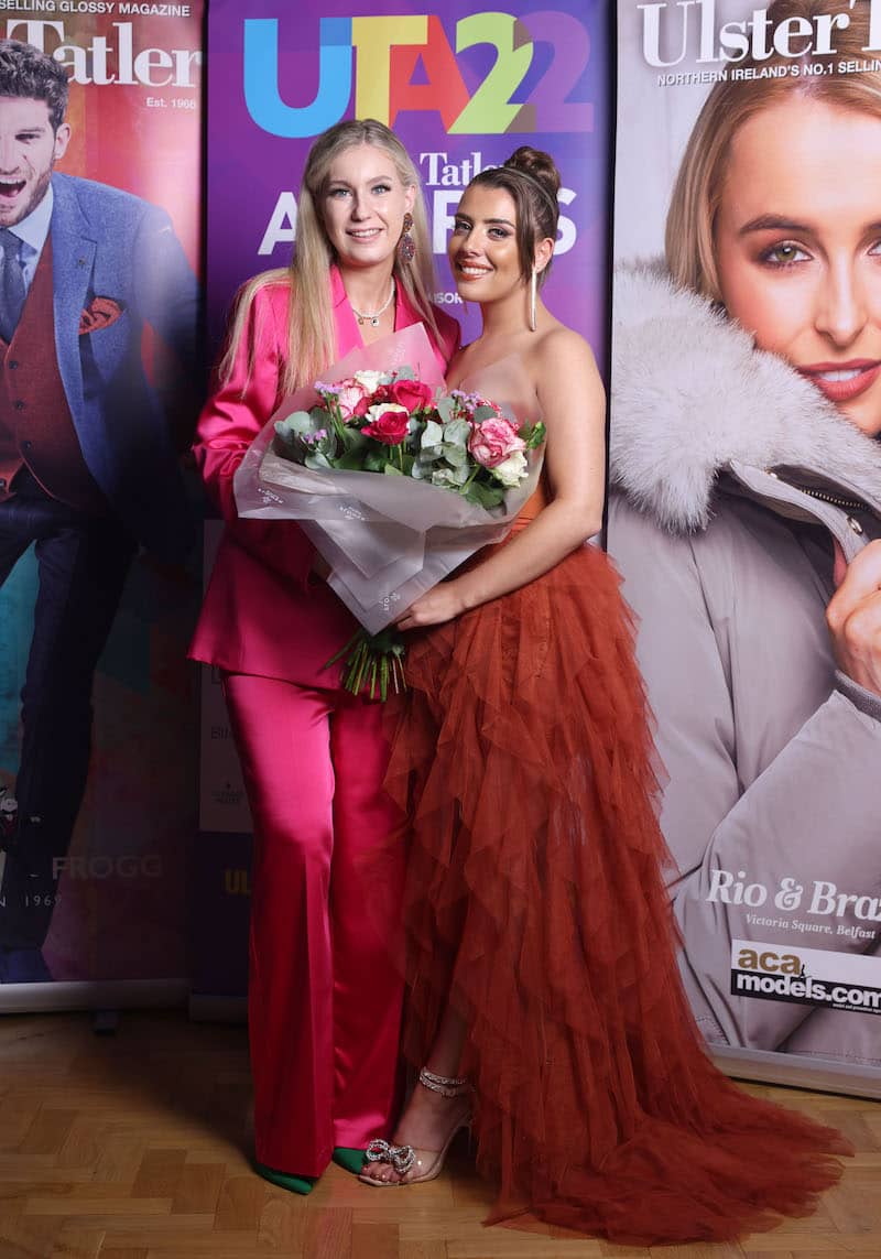 Aimee McVeigh from Portadown took home Best Dressed award on the night, pictured with Joanne Harkness of the Ulster Tatler.