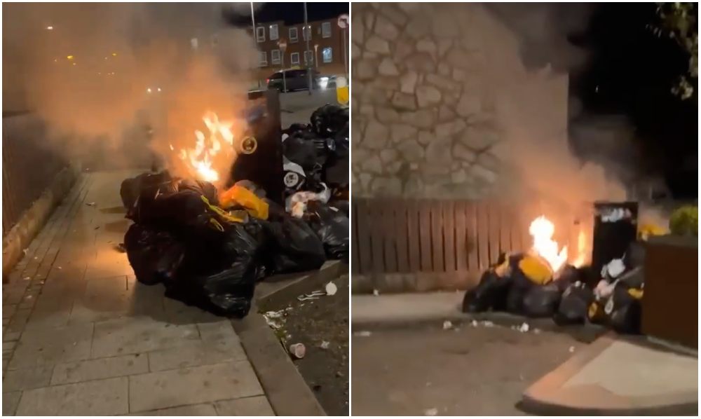 Armagh city centre bin fire