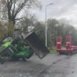 Lurgan digger overturned