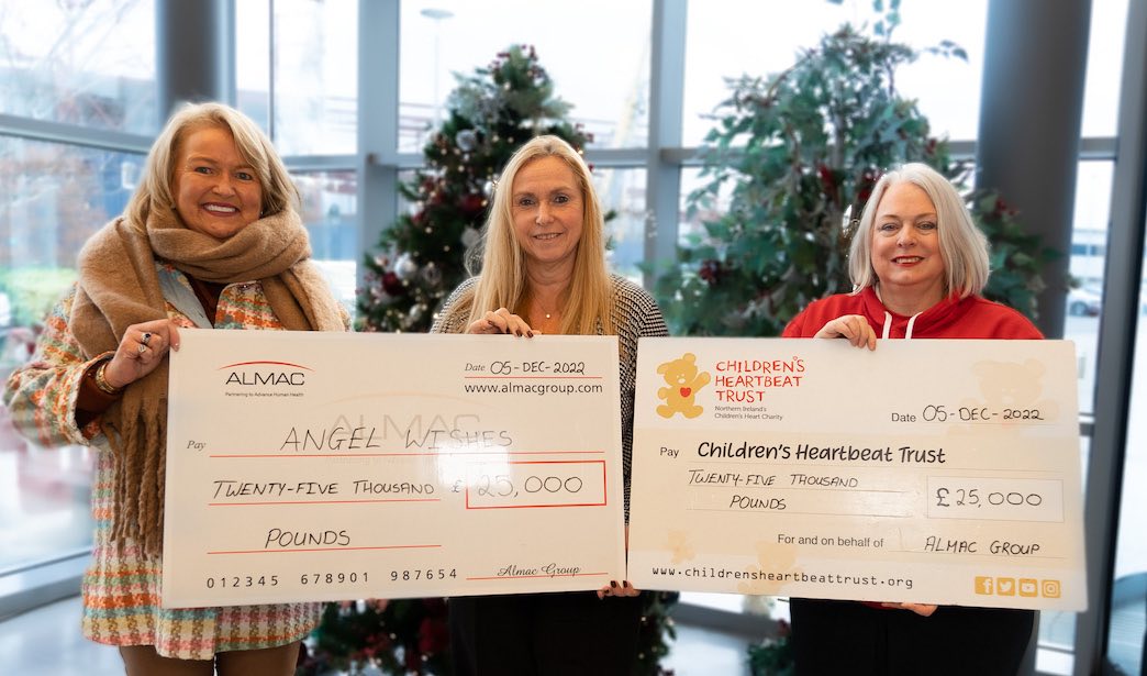 Gaye Kerr, Angel Wishes, Elaine Gibson, Almac and Samantha Coleman, Children’s Heartbeat Trust