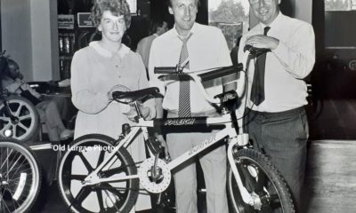 Mrs mc Cabrey Ronnie mc cabrey and John Beattie who was managing director of raleigh Ireland