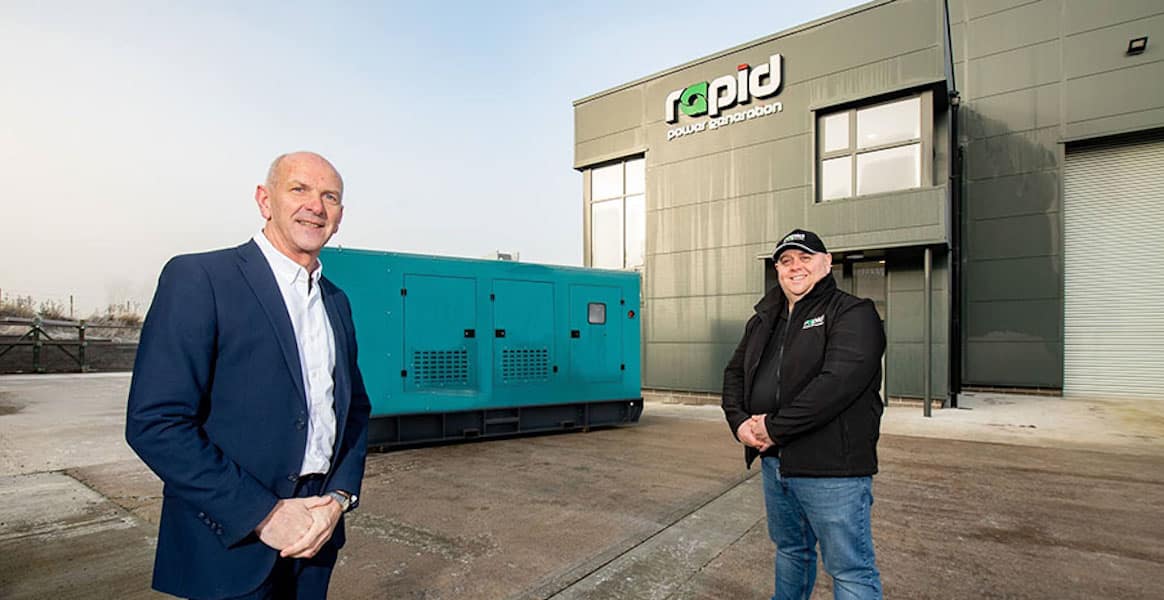 Pictured L-R are George McKinney, Director of Scaling, Invest NI and Brendan Taaffe, Director, Rapid Power Generation