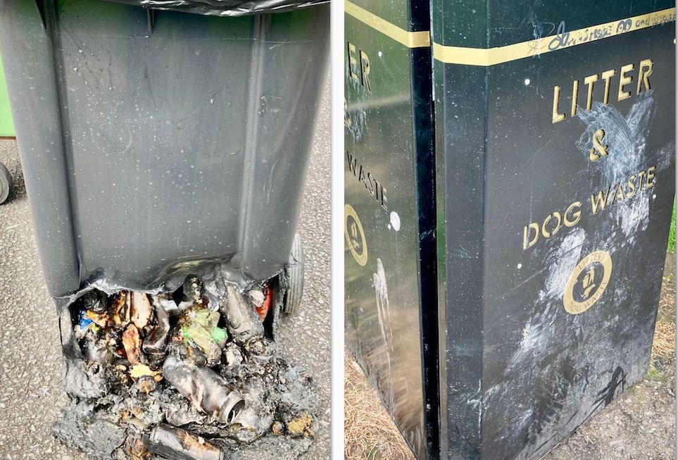 Bins set on fire Sherry's Field in Armagh