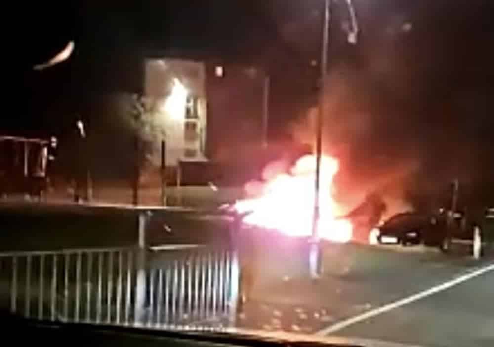 Corcrain car fire Portadown