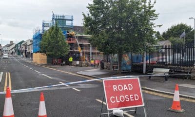 Wall collapse at Foresters Hall in Lurgan