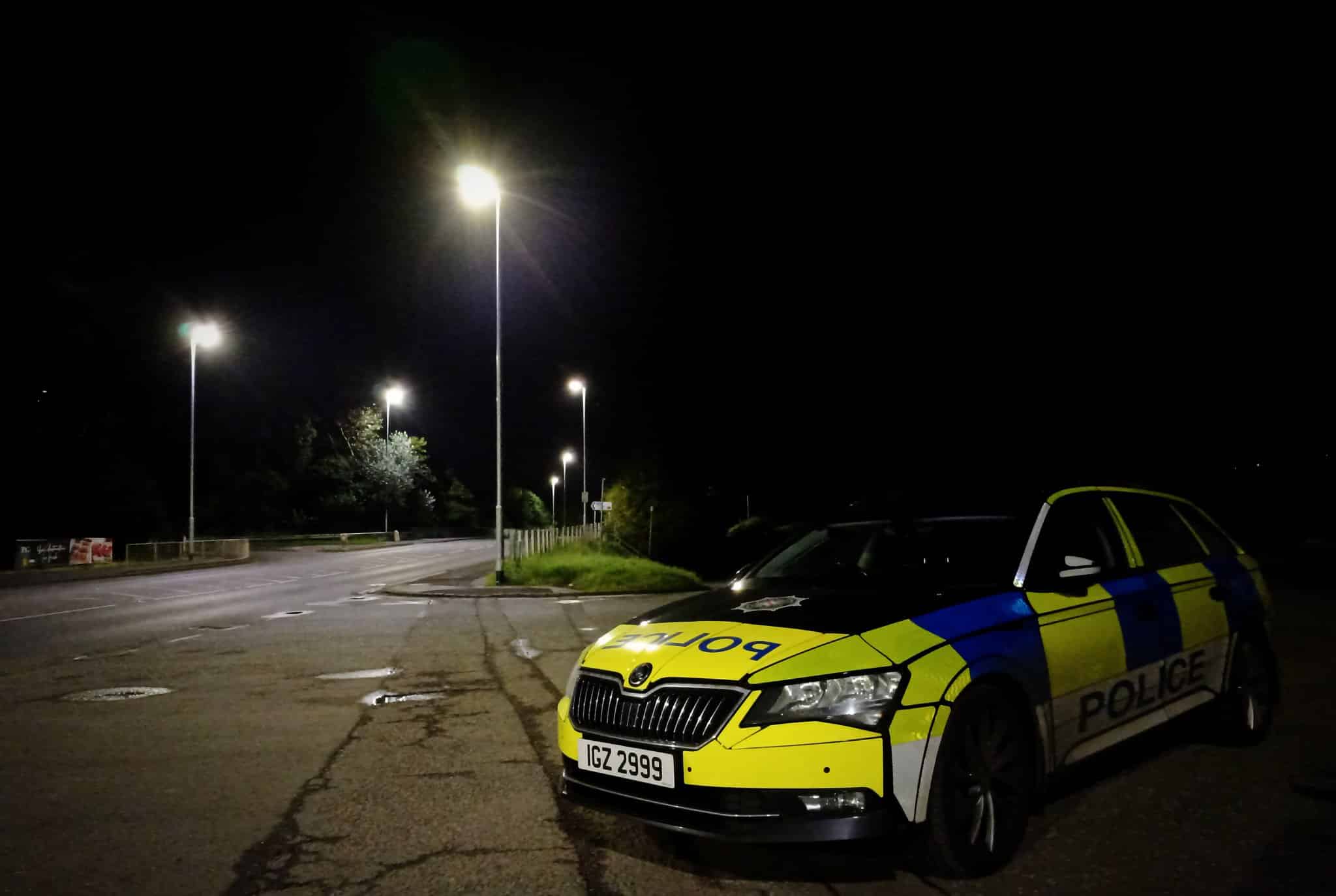 Police at night