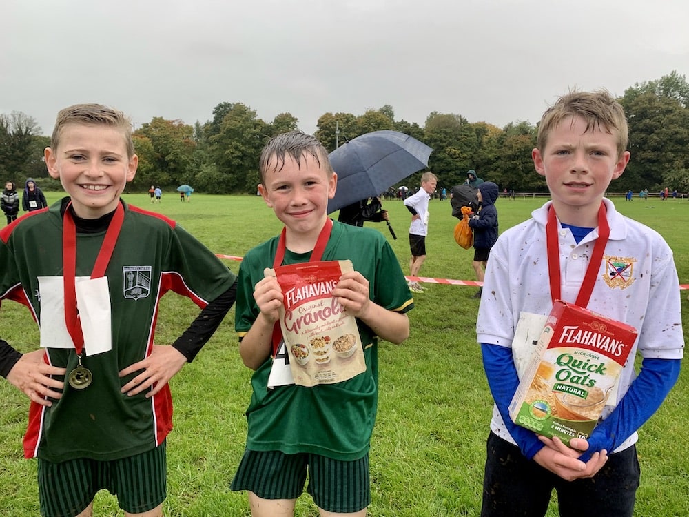 Boys Race 1 L-R - Reuban Curran, 3, James Toland, 1, Charlie McCracken, 2