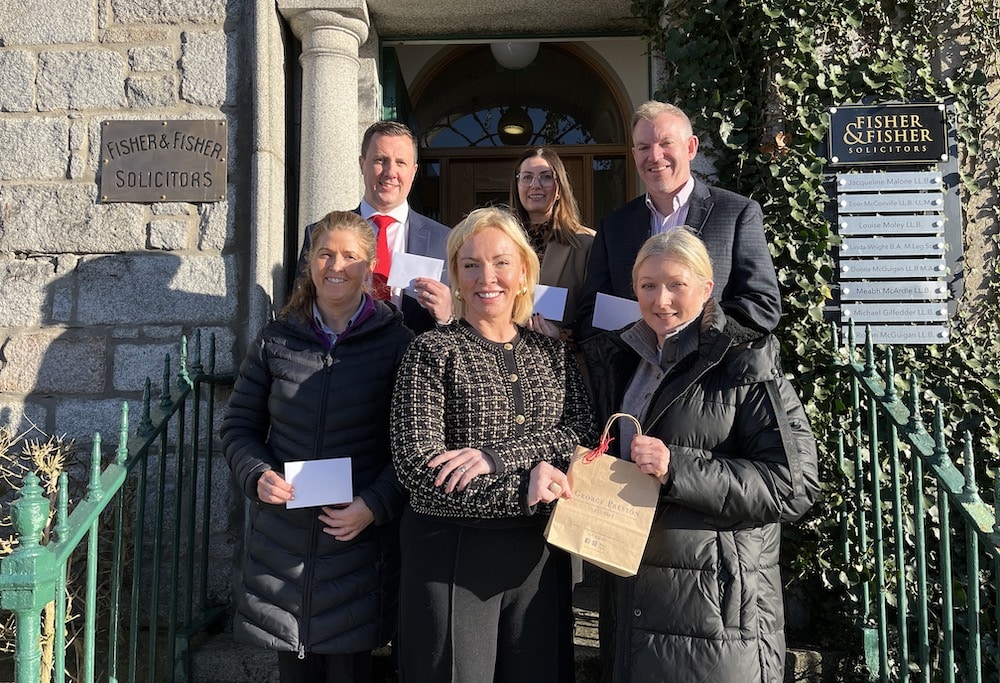 (LtoR front) Fiona Downey, Friar Tucks, Sugar Island, Jacqueline Malone, Fisher & Fisher Solicitors, Karen Sherwin, George Preston Florist, (LtoR Back) Alastair Harvey, Gordons Chemists, Linda Wright, Fisher & Fisher and Eamonn Connolly, Newry BID Manager.