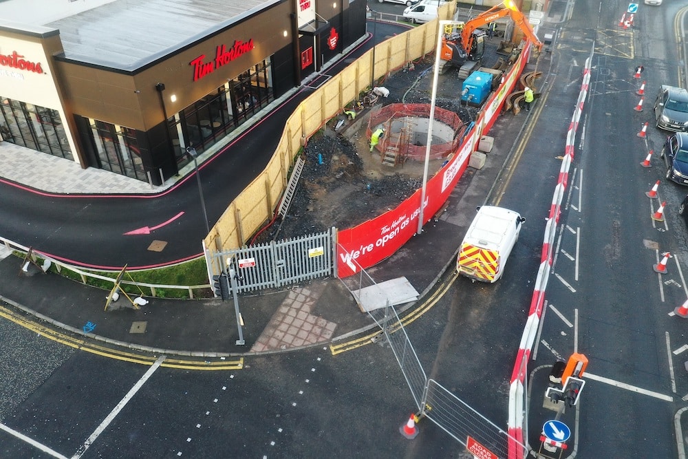 NI Water works on meadow Lane Portadown