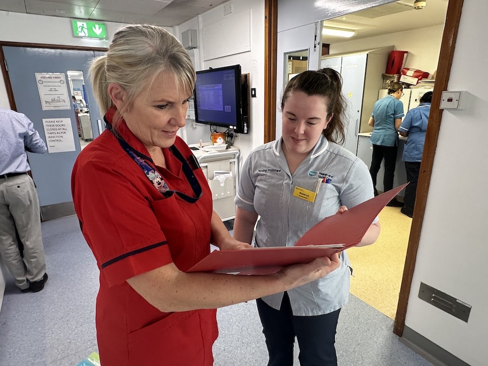 Sr Norma Parker Ward Manager and Rebecca McConnell Housekeeper