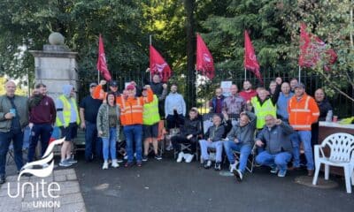 Unite the Union members strike in Armagh