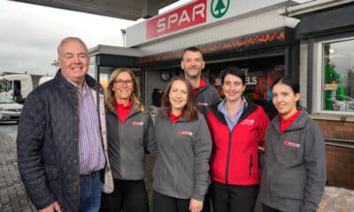 Former owner, Patrick Hughes, is pictured with the team at SPAR Silverwood which has recently been acquired by Henderson Retail.