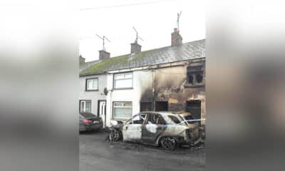 Burnt out car in Darkley