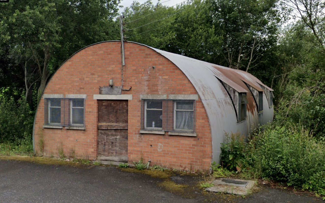 Plans for a pool hall will breathe new life into what is effectively a derelict WWII Nissen hut on the Mossvale Road, Dromore. Credit: Google