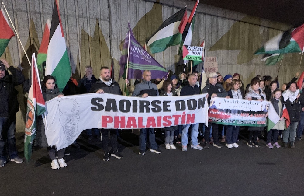 Gaza vigil outside Daisy Hill Hospital