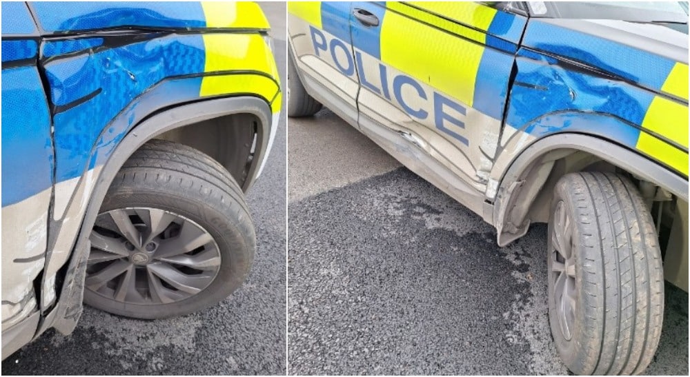 Police car damaged in Middletown