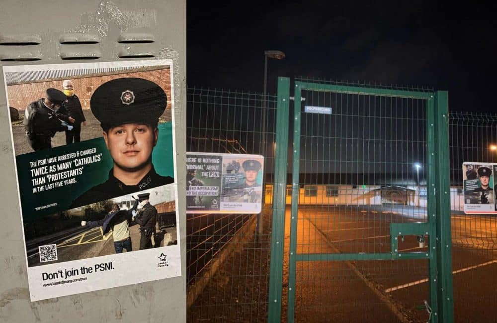 Anti-PSNI posters in Lurgan