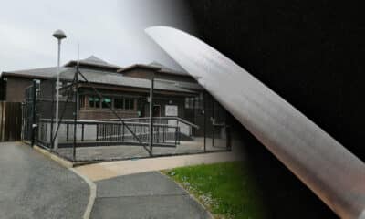 Craigavon Courthouse and a knife