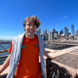 James Green from Armagh on the Brooklyn Bridge in New York