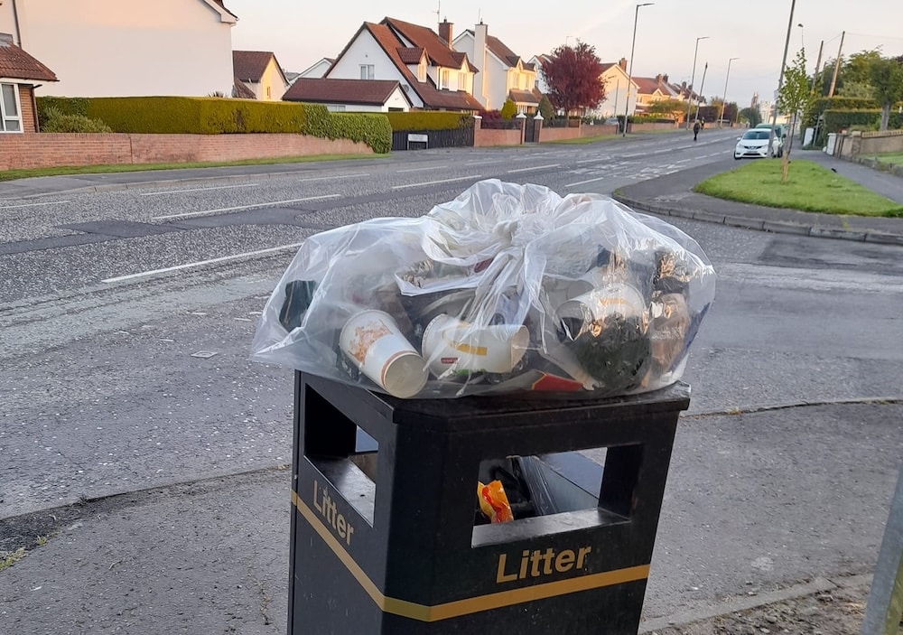 Overflowing bins Newry