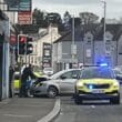 A single-vehicle collision outside the Palazzo Kitchen on Bridge Street in Portadown