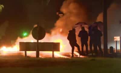 Portadown protest. Credit: BBC