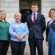 Enda McGarrity, Director at P.A. Duffy & Co. Solicitors, joins (L-R) Leona Patterson, Heather Thompson and Tracey Bell from the Ladies with Letters campaign group