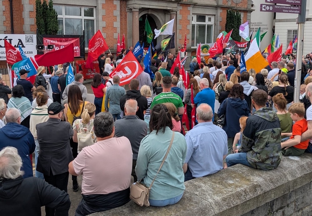 Newry anti-racism protest