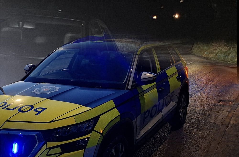 Police at night