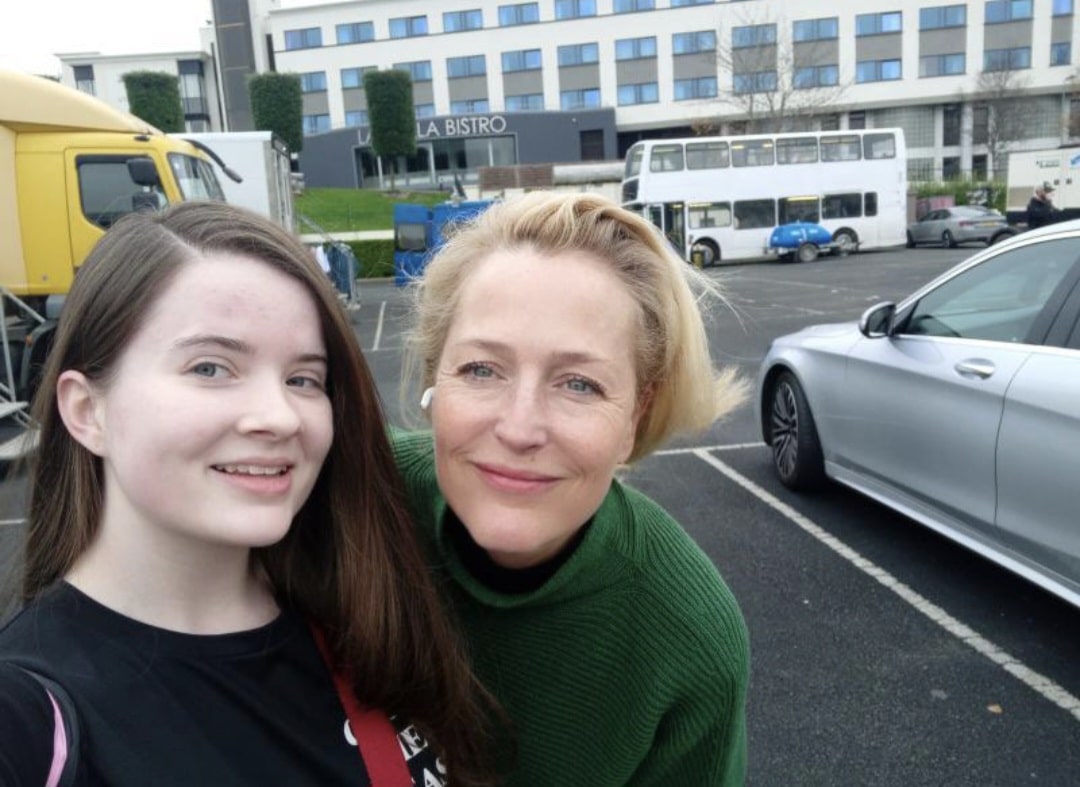 Tilly Harvison with Gillian Anderson