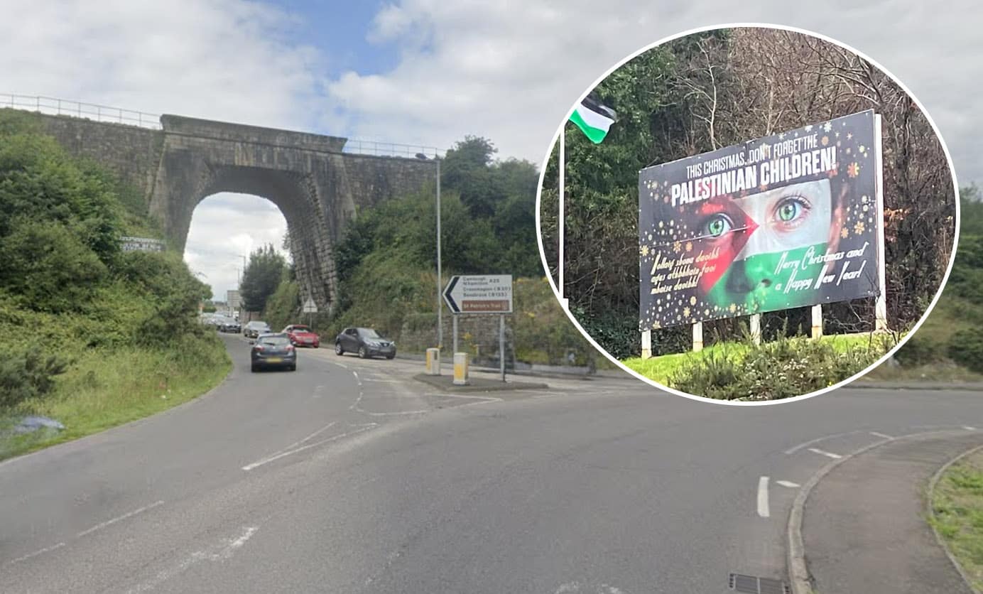 Egyptian Arch billboard in Newry