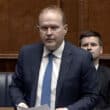 Gareth Wilson in the NI Assembly during a plenary session