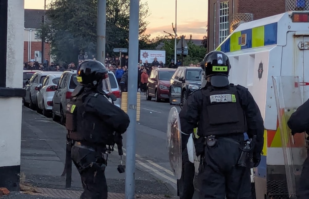 Riot police in Portadown
