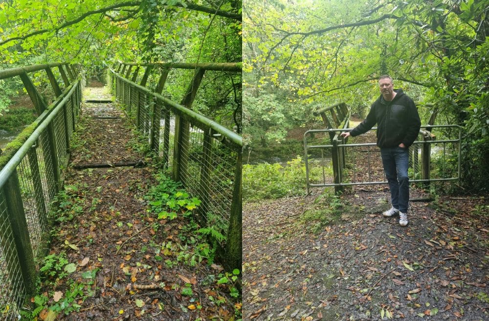 Clare Glen footbridge